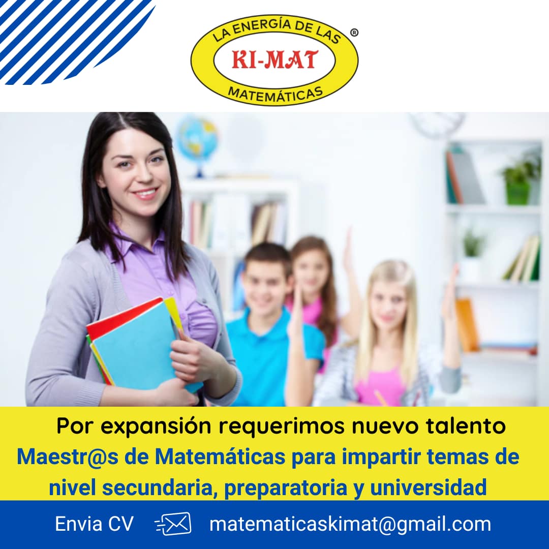 Profesor de matemáticas trabajo posible para ti Empleo o trabajo de maestro profesor de matematicas