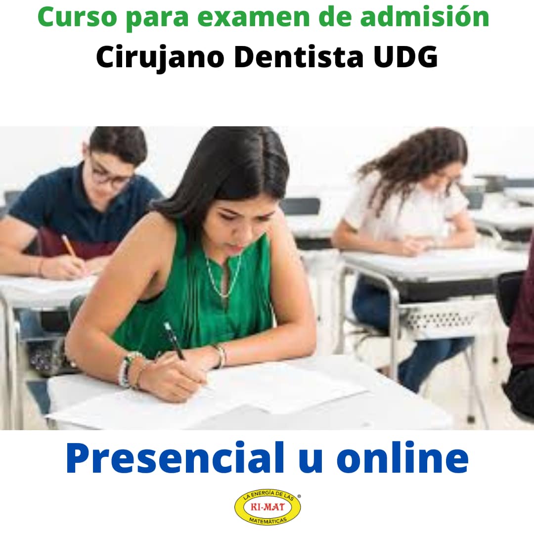 Curso examen de admisión cirujano dentista odontologia UDG Curso examen de admisión cirujano dentista odontologia UDG