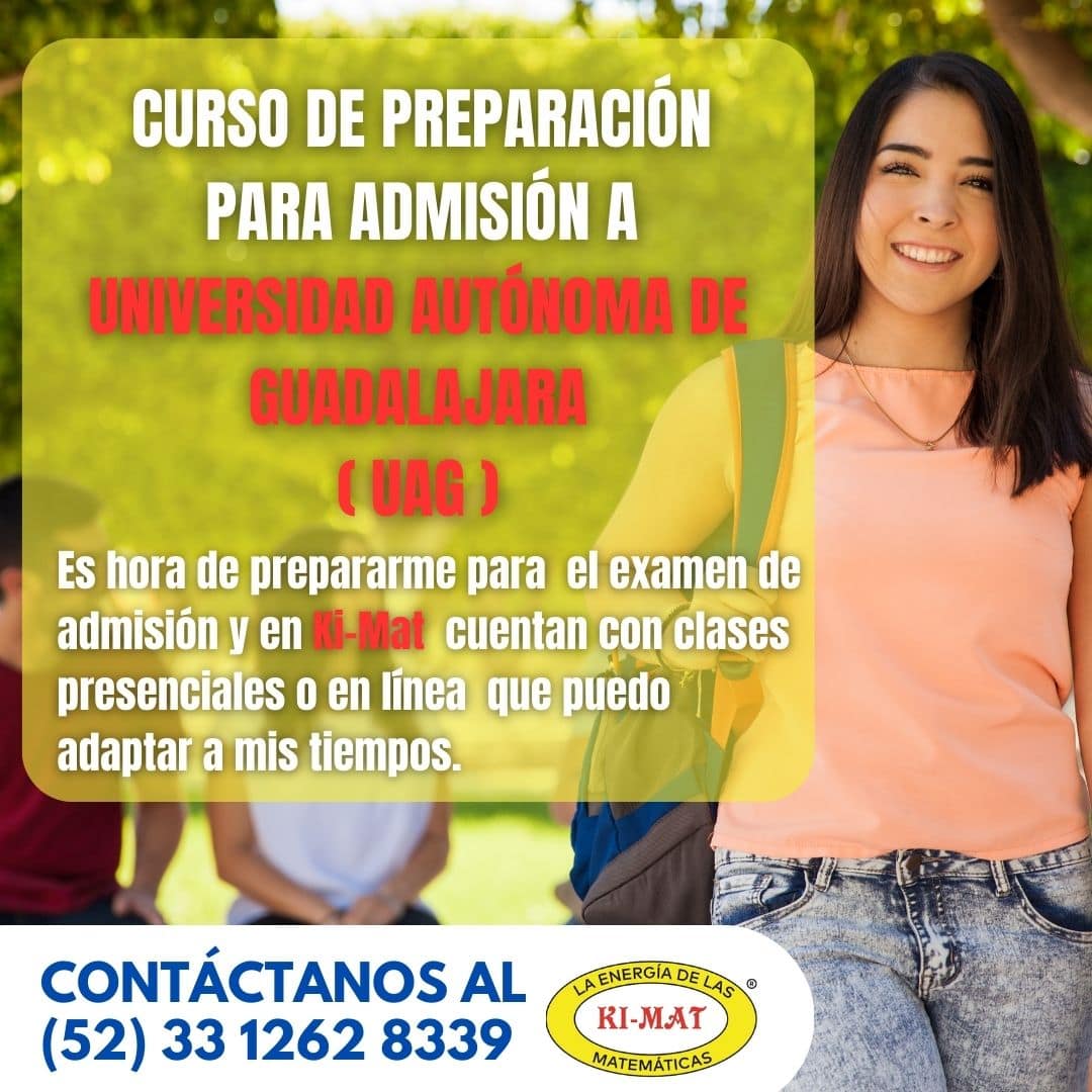 Preparación para examen de ingreso a UAG Curso de preparación para examen de admision Universidad Autonoma de Guadalajara UAG
