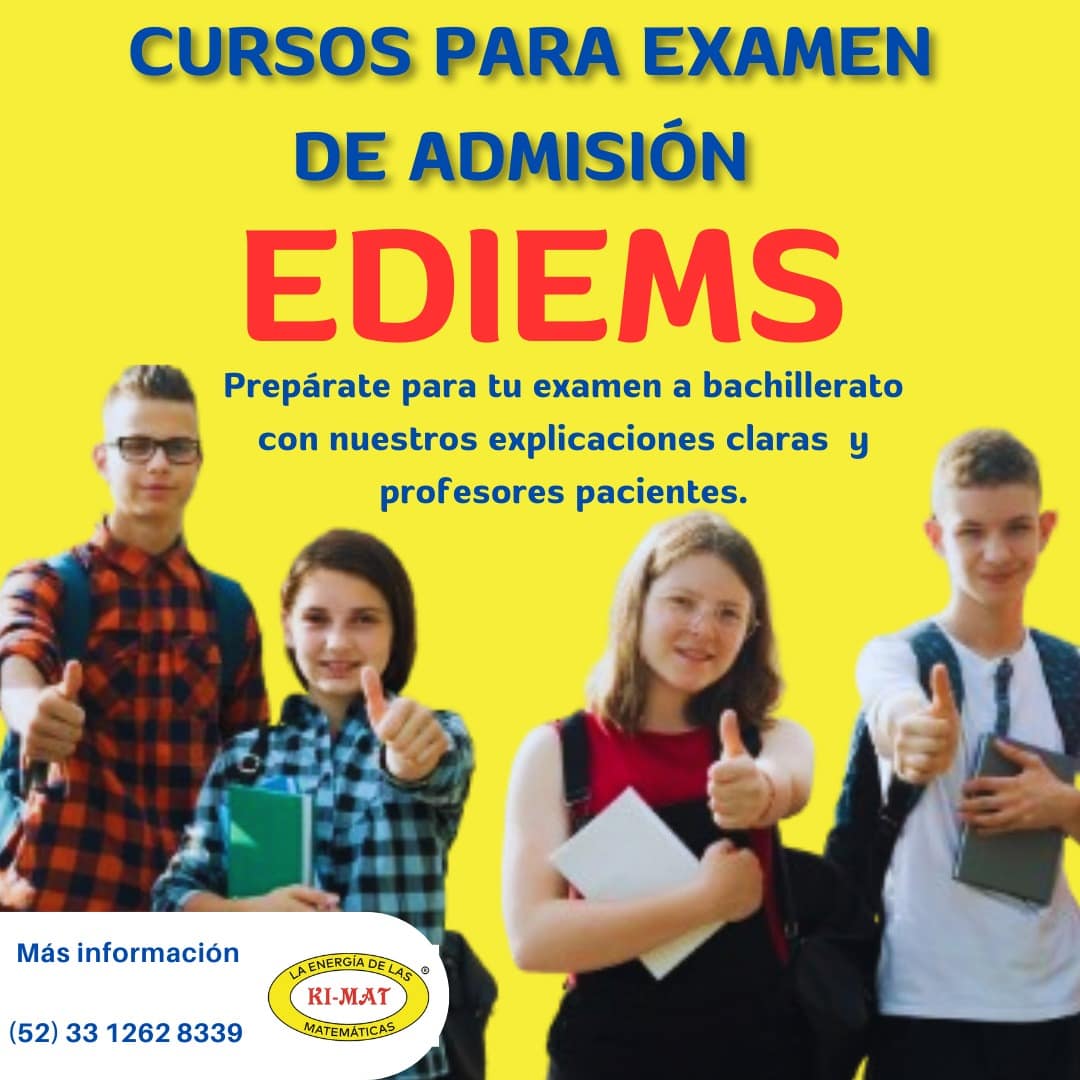 Preparación para examen de admisión EDIEMS online o presencial en Zapopan Curso para EDIEMS examen de admisión a nivel medio superior