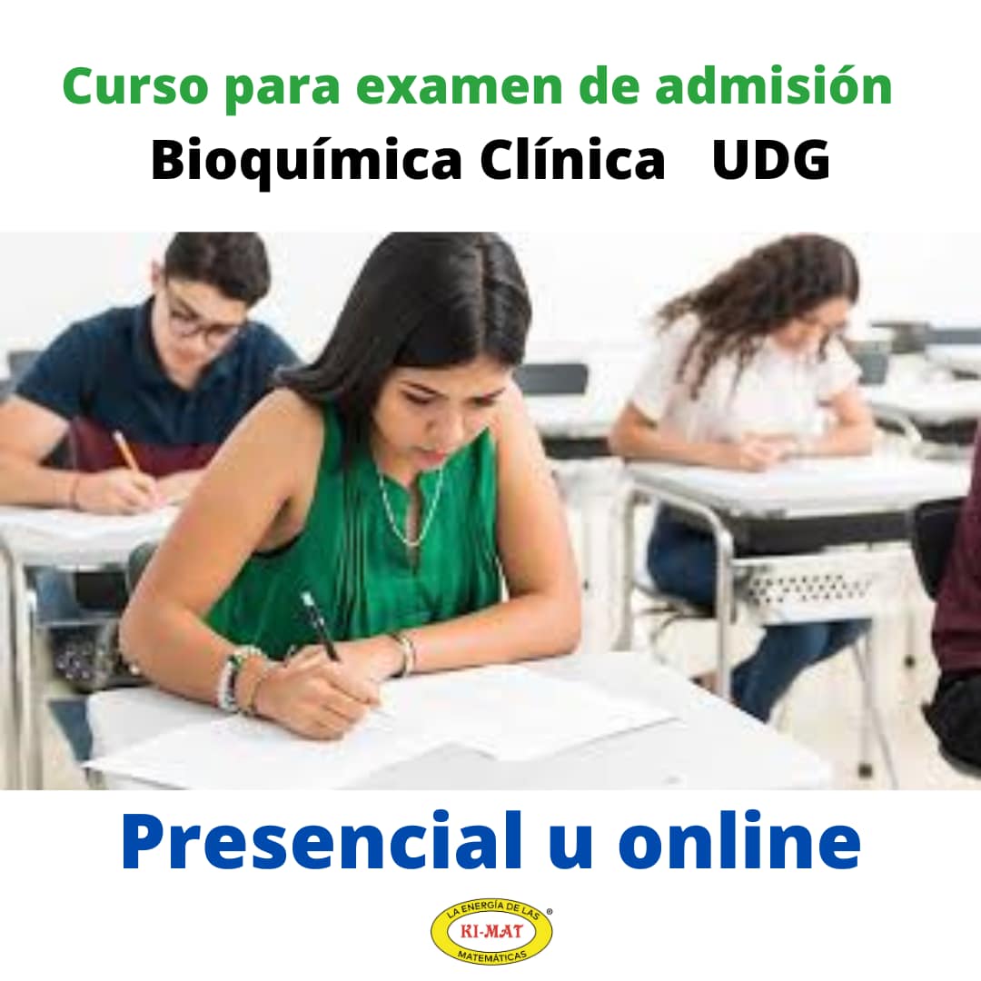 Curso de preparación para Bioquímica Clínica UDG Curso examen de admision Bioquímica Clínica UDG