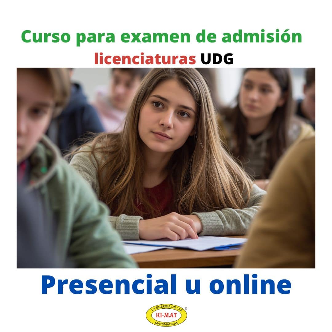 Curso para UDG. Preparación al examen de admision PAA licenciaturas