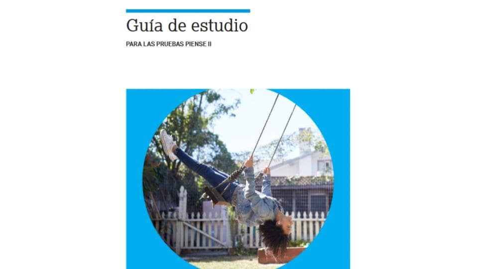Curso para examen Piense II. Portada de la Guia de Estudio Curso para examen Piense II. Portada de la Guia de Estudio